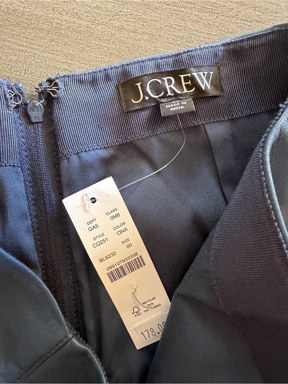 J CREW 00 Fairfax skirt in faux leather CQ251 - Picture 6 of 6